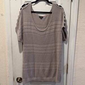 Torrid Light Gray Textured Knit Top